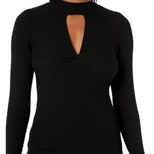 Guess Black Cutout Sweater Top